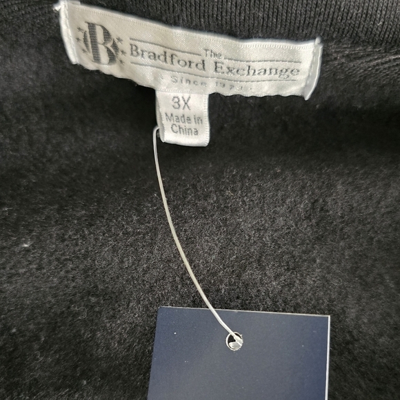 Bradford Exchange Women Hoodie Jacket 3X  Michelle Obama Graphics Black Full Zip - Picture 7 of 9